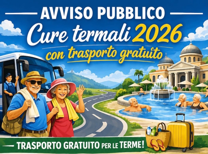\'Avviso Pubblico per la raccolta delle adesioni al soggiorno pendolare per cure termali presso le Terme di Telese (BN) - Stagione Termale 2026